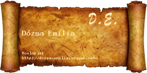 Dózsa Emília névjegykártya